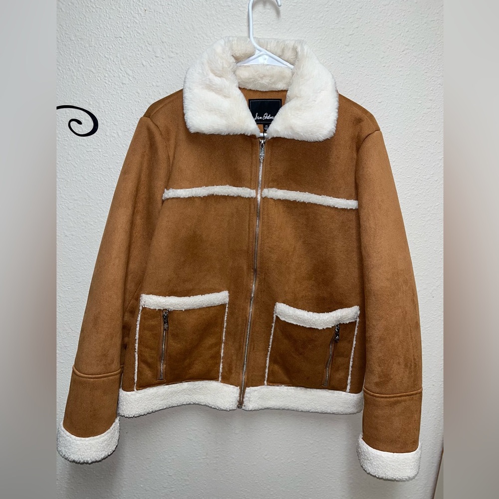 Sam Edelman Brown & Cream Sherpa Coat